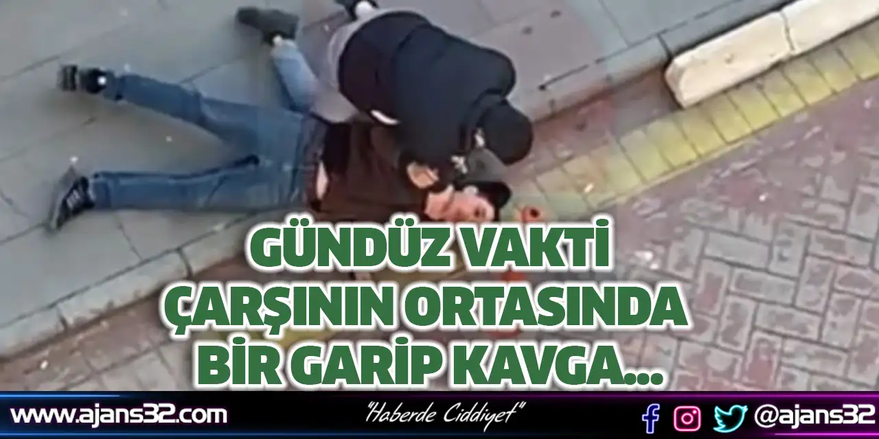 Gündüz Vakti Çarşının Ortasında Bir Garip Kavga (Video)