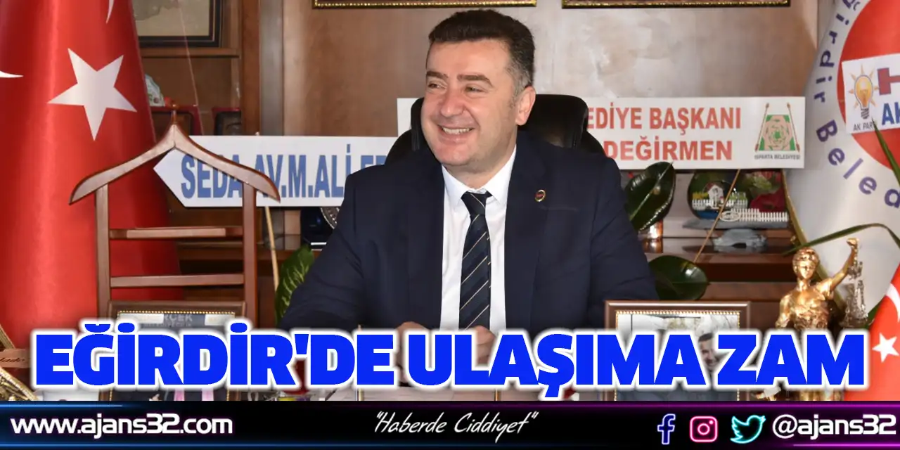 Eğirdir'de Ulaşıma Zam