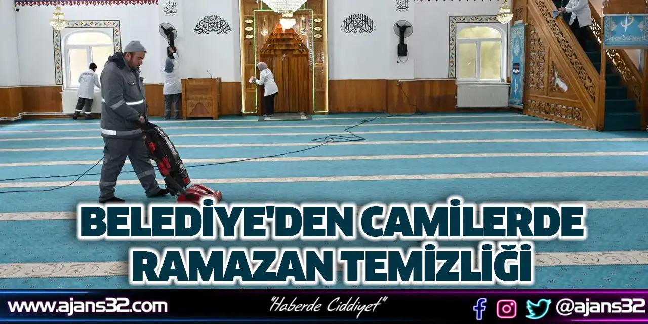 Belediye'den Camilerde Ramazan Temizliği