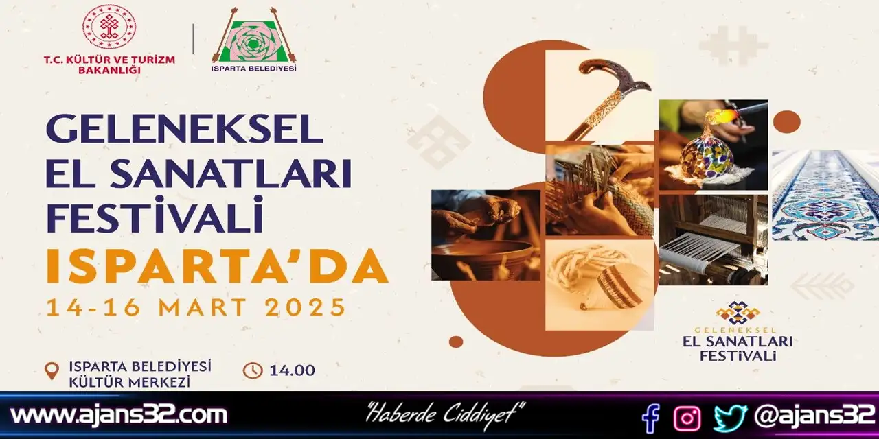 Isparta Geleneksel El Sanatları Festivali Başlıyor