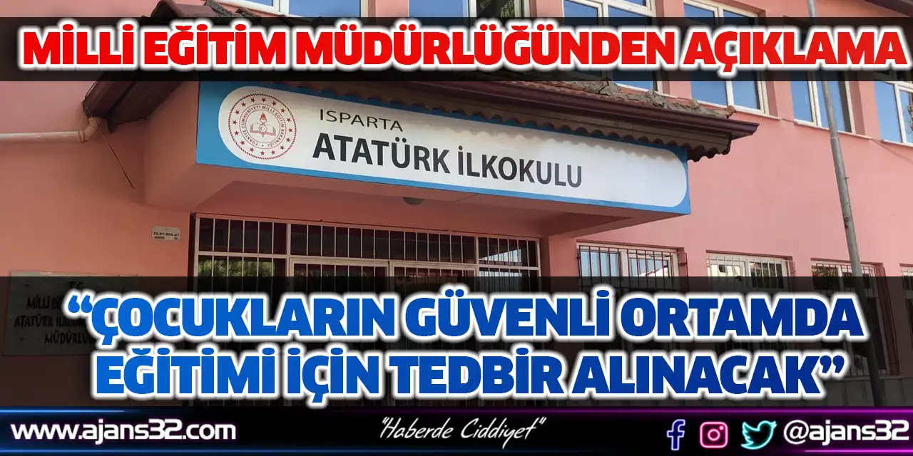 Milli Eğitim Müdürlüğünden Açıklama