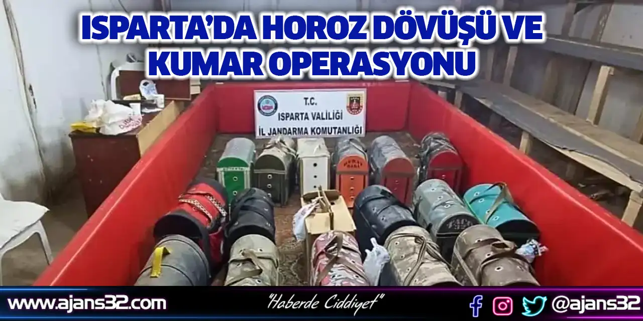 Isparta’da Horoz Dövüşü ve Kumar Operasyonu