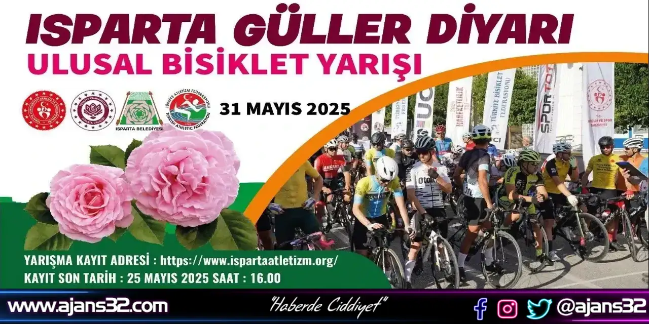 Isparta Güller Diyarı Gül Koşusu ve Ulusal Bisiklet Yarışması Düzenlenecek