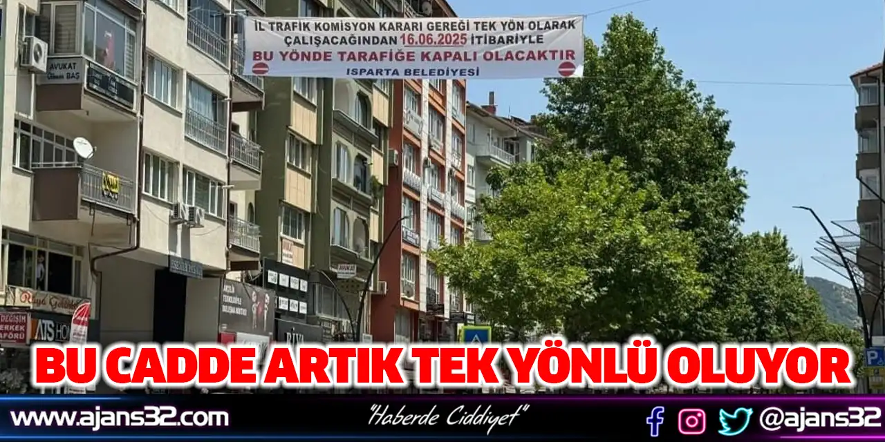 Bu Cadde Artık Tek Yönlü Oluyor