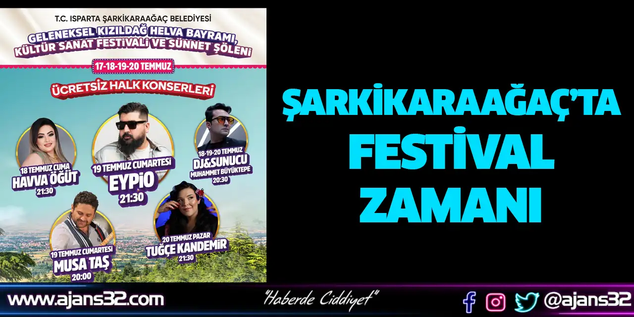 Şarkikaraağaç’ta Festival Zamanı