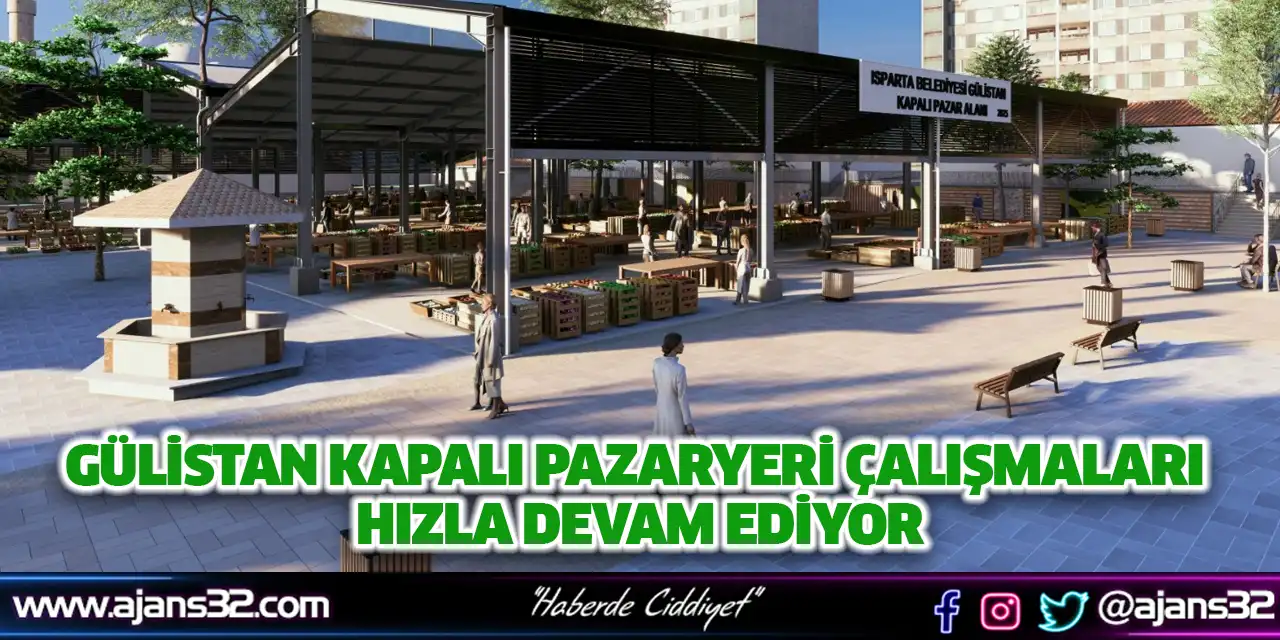 Gülistan Kapalı Pazaryeri Çalışmaları Hızla Devam Ediyor