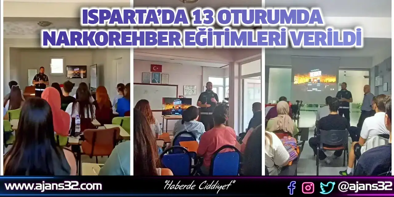 Isparta’da 13 Oturumda Narkorehber Eğitimleri Verildi