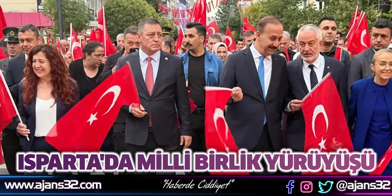 Isparta'da Milli Birlik Yürüyüşü