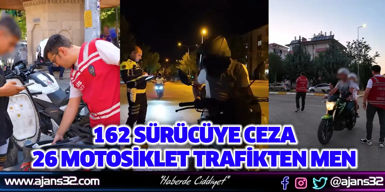 162 Sürücüye Ceza 26 Motosiklet Trafikten Men