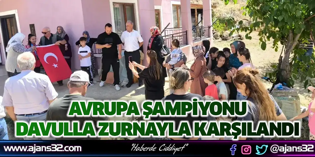 Avrupa Şampiyonu Davulla Zurnayla Karşılandı