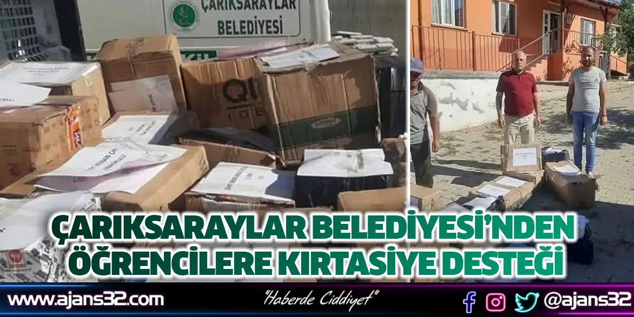 Çarıksaraylar Belediyesi’nden Öğrencilere Kırtasiye Desteği