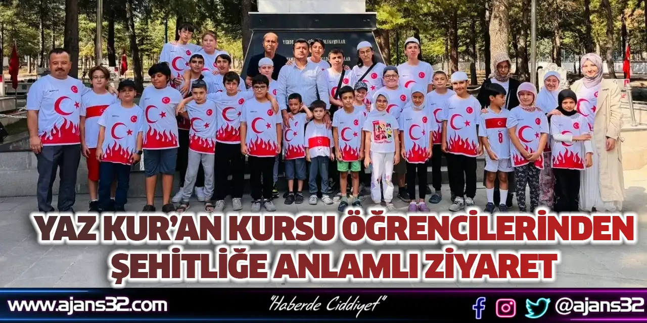 Yaz Kur’an Kursu Öğrencilerinden Şehitliğe Anlamlı Ziyaret