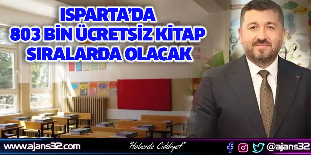 Isparta’da 803 Bin Ücretsiz Kitap Sıralarda Olacak