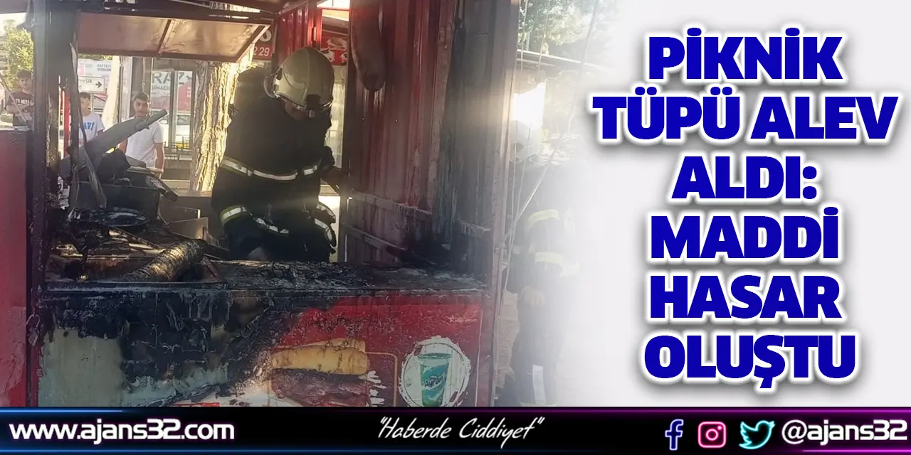 Piknik Tüpü Alev Aldı: Maddi Hasar Oluştu