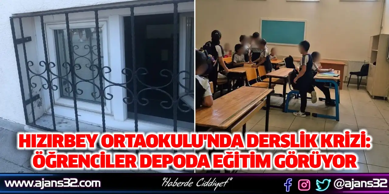 Hızırbey Ortaokulu'nda Derslik Krizi: Öğrenciler Depoda Eğitim Görüyor