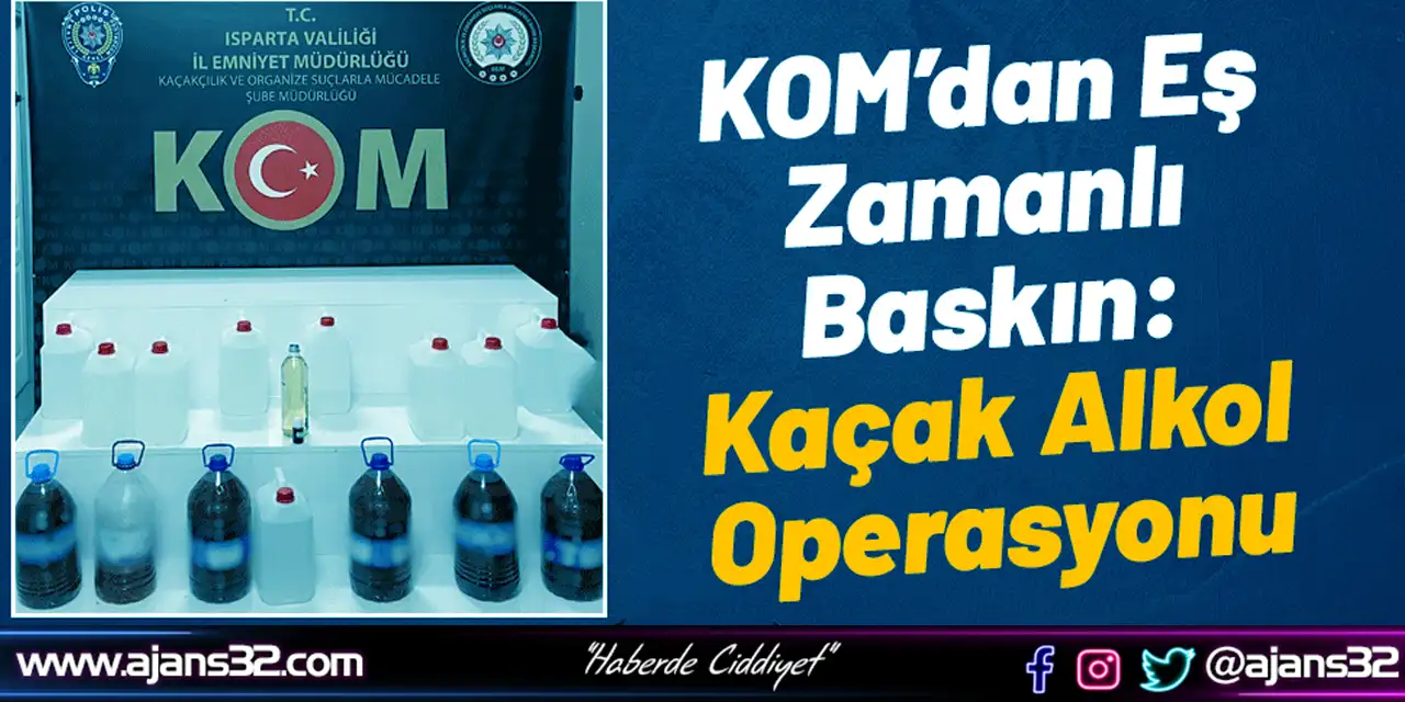 KOM’dan Eş Zamanlı Baskın: Kaçak Alkol Operasyonu