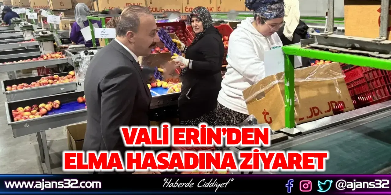 Vali Erin’den Elma Hasadına Ziyaret