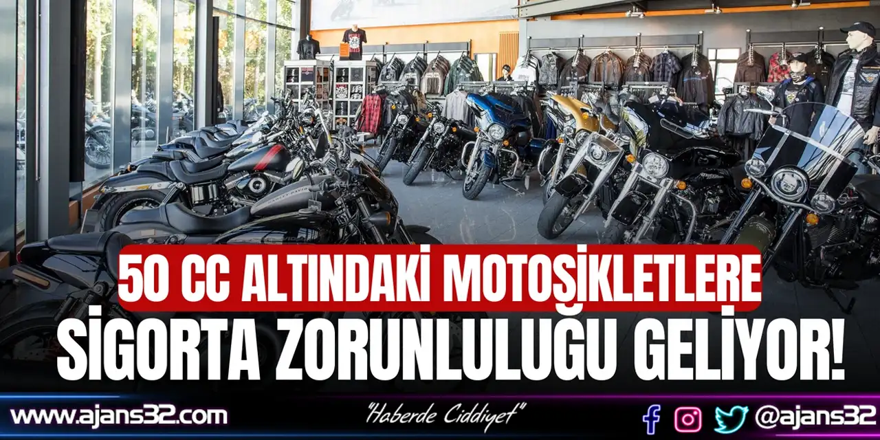 50 cc Altındaki Motosikletlere Sigorta Zorunluluğu Geliyor
