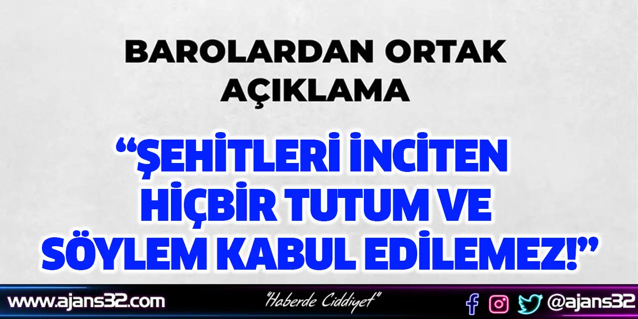 Isparta Barosu Dahil 57 Barodan Ortak Kınama