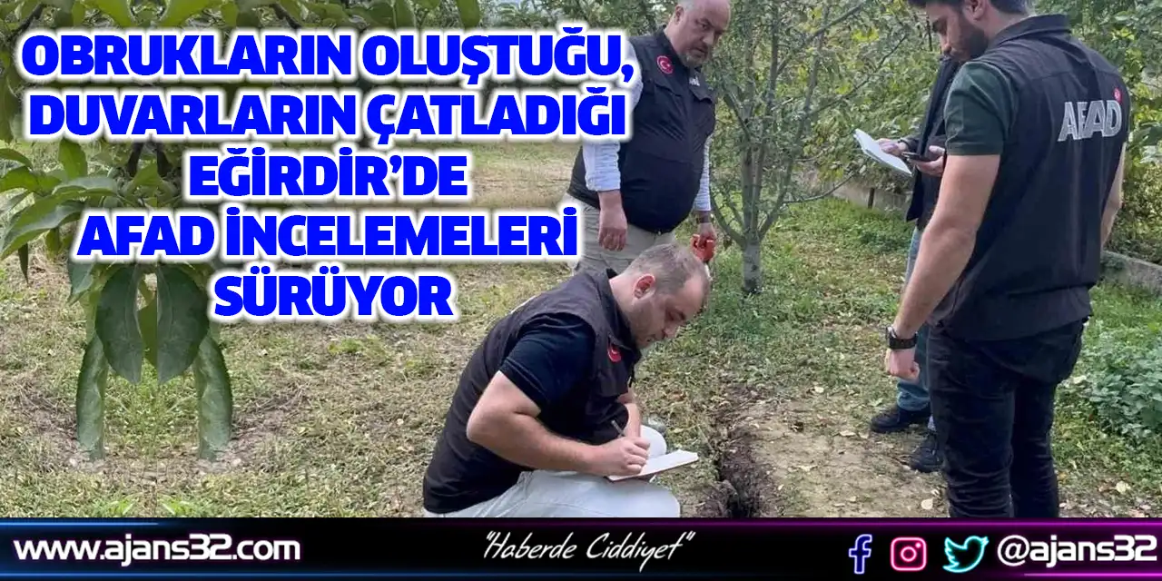 Obrukların Oluştuğu, Duvarların Çatladığı Eğirdir’de Afad İncelemeleri Sürüyor