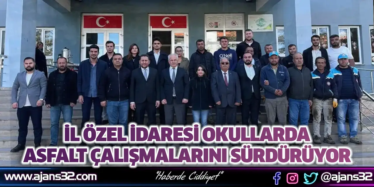 İl Özel İdaresi Okullarda Asfalt Çalışmalarını Sürdürüyor