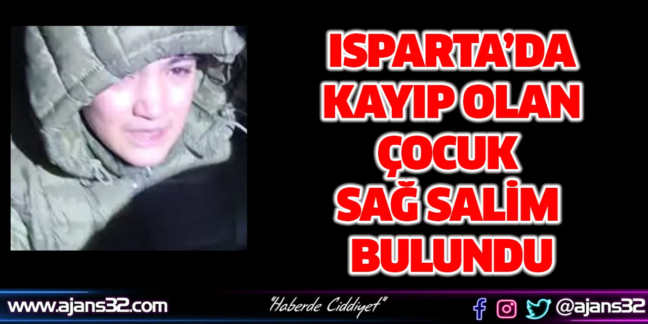 Kayıp Çocuk Sağ Salim Bulundu
