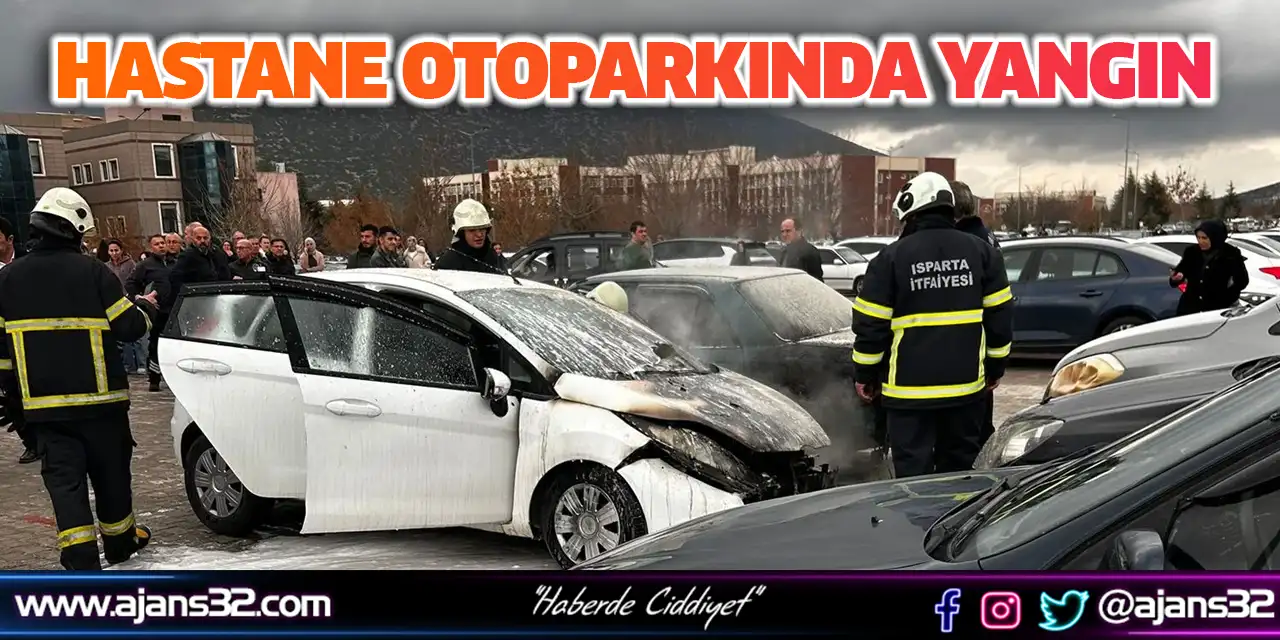 Hastane Otoparkında Yangın