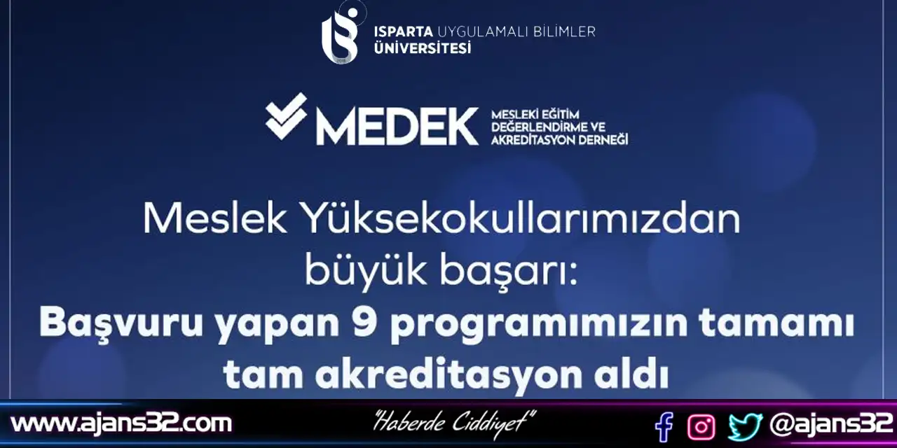 ISUBÜ'nün MEDEK'e Başvuran 9 Programının Tamamı 4 Yıl Tam Akreditasyon Aldı