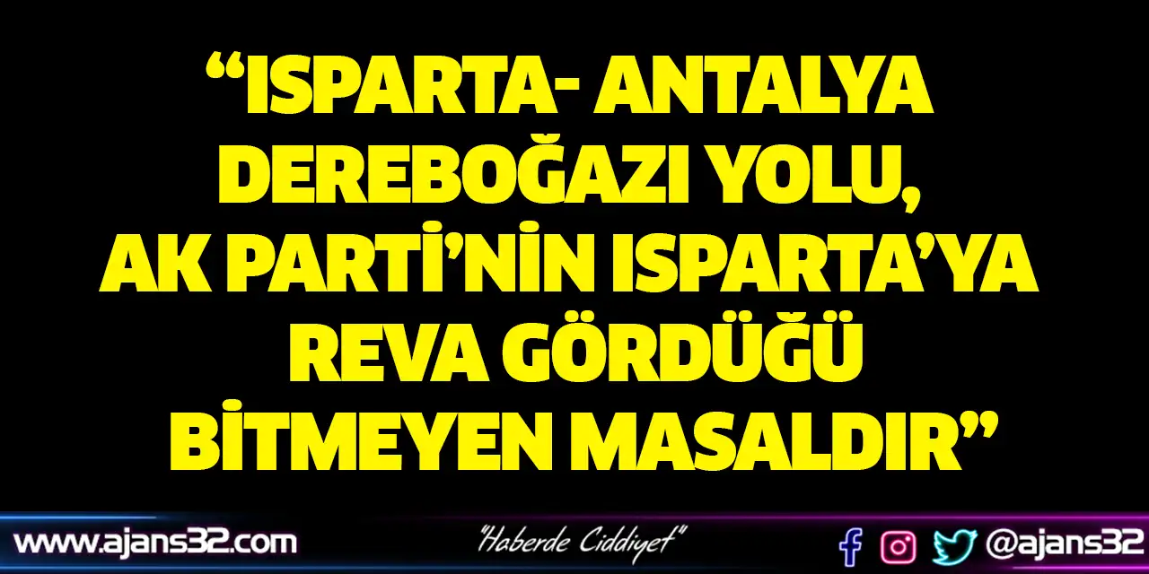 Millletvekili Halıcı'dan Dereboğazı Yolu Tepkisi