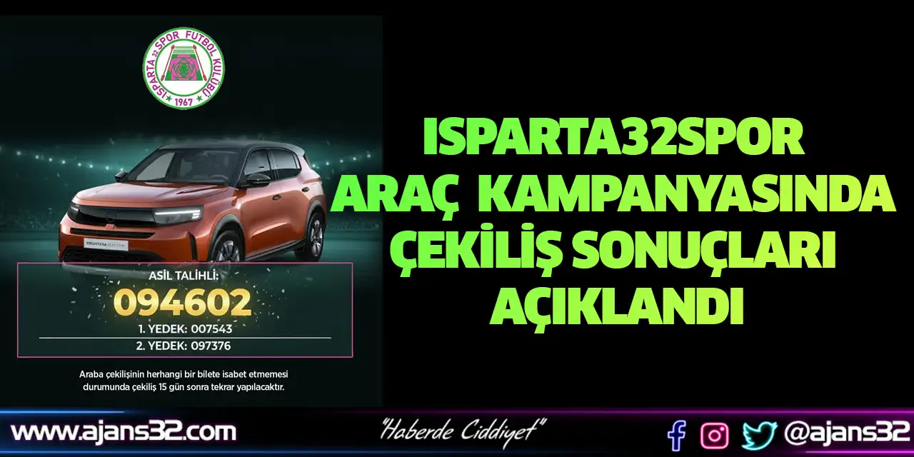 Isparta32spor Araç Kampanyasında Çekiliş Sonuçları Açıklandı