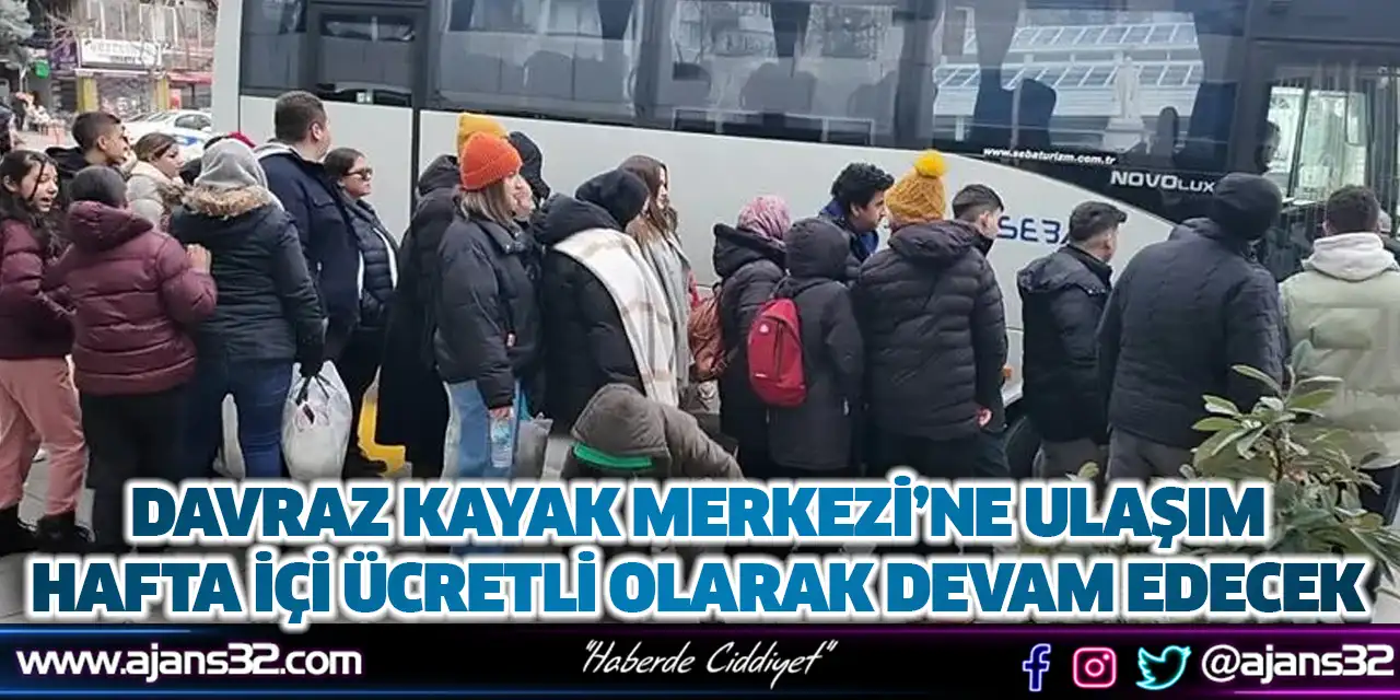 Davraz Kayak Merkezi’ne Ulaşım Hafta İçi Ücretli Olarak Devam Edecek