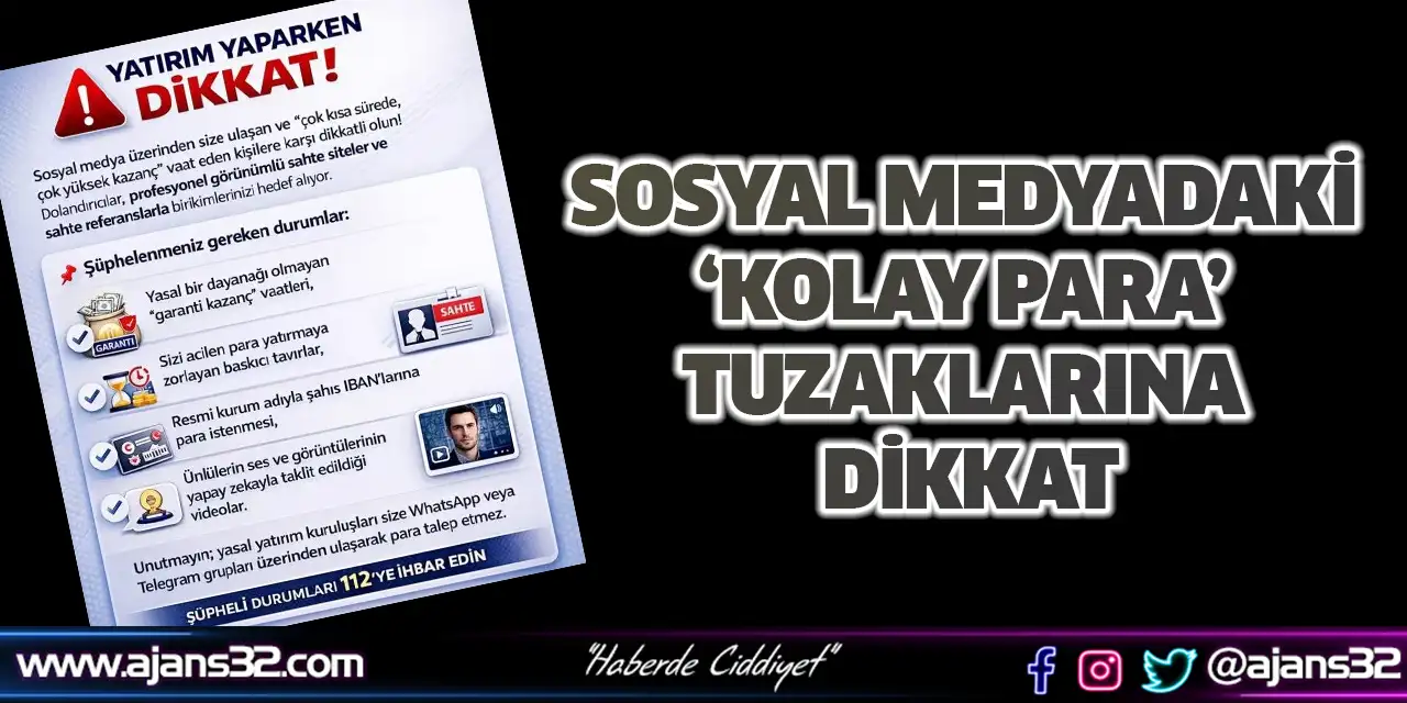 Sosyal Medyadaki ‘Kolay Para’ Tuzaklarına Dikkat