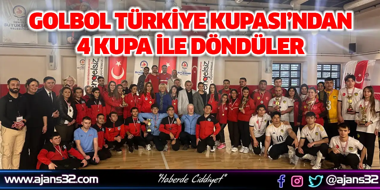 Golbol Türkiye Kupası’ndan 4 Kupa ile Döndüler