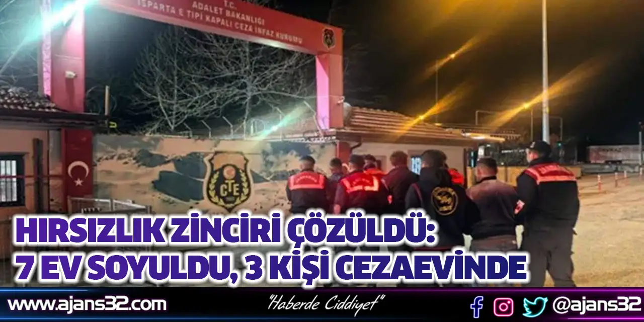 Hırsızlık Zinciri Çözüldü: 7 Ev Soyuldu, 3 Kişi Cezaevinde