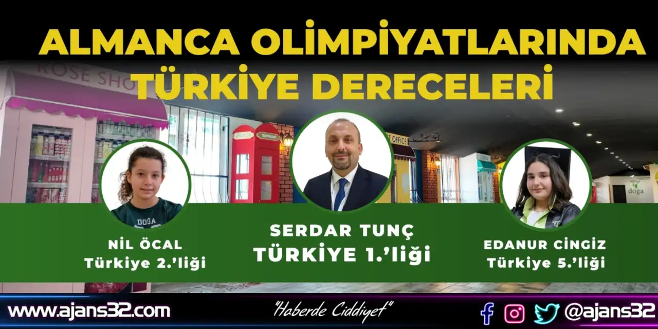 Isparta Doğa Koleji’nde Almanca Olimpiyatlarında Türkiye Dereceleri