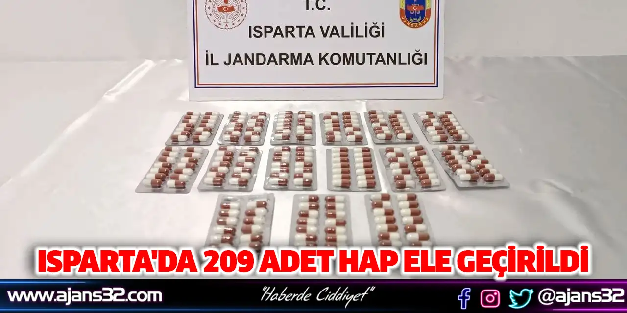 Isparta'da 209 Adet Hap Ele Geçirildi