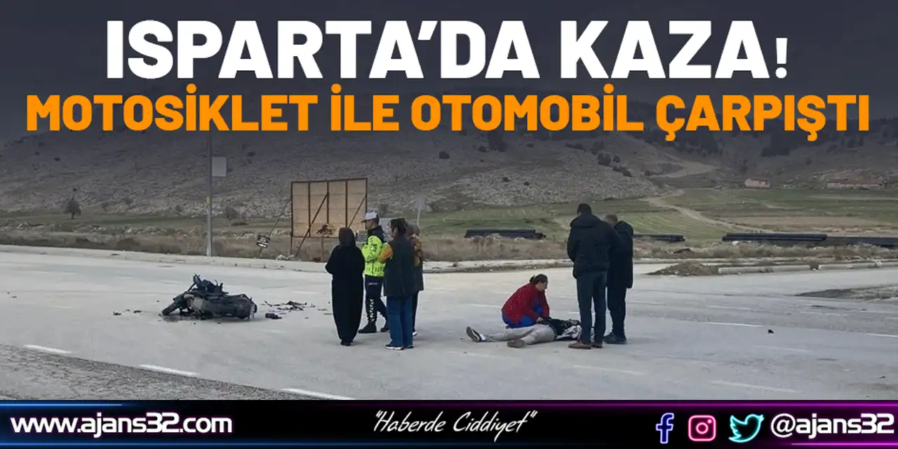 Motosiklet İle Otomobil Çarpıştı