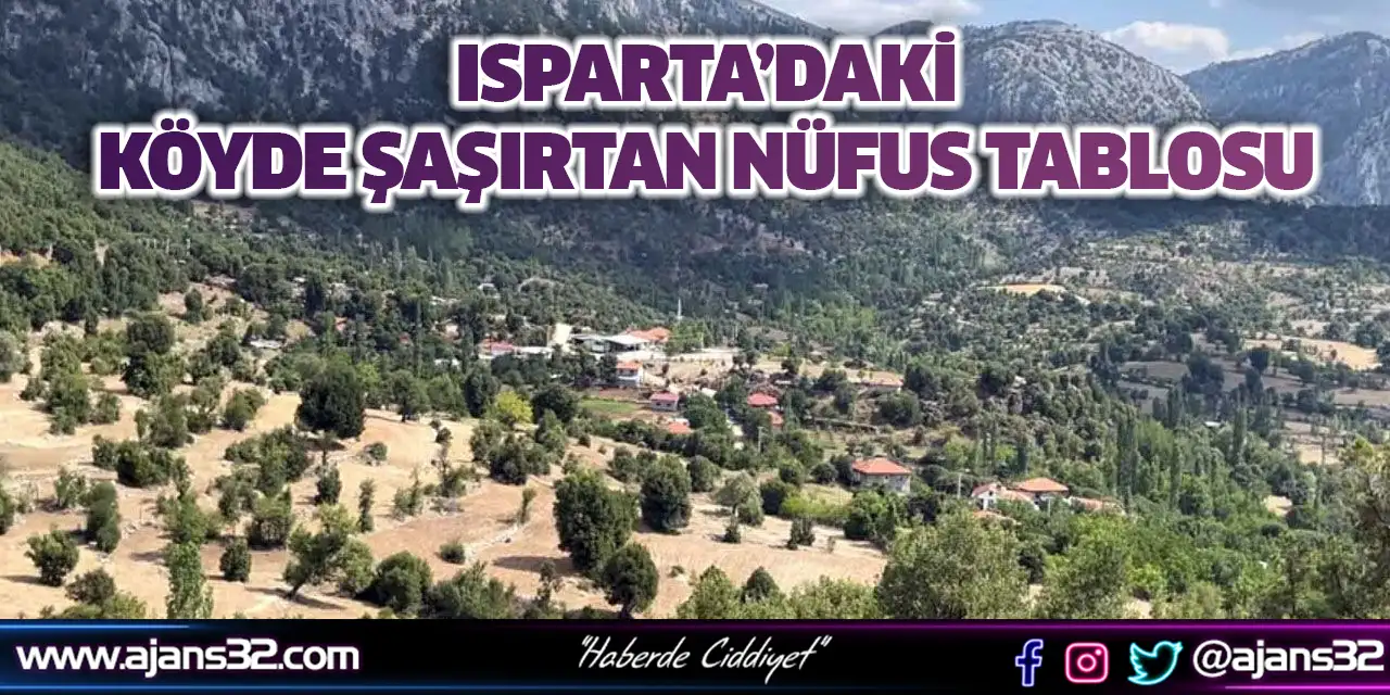 Isparta’daki Köyde Şaşırtan Nüfus Tablosu