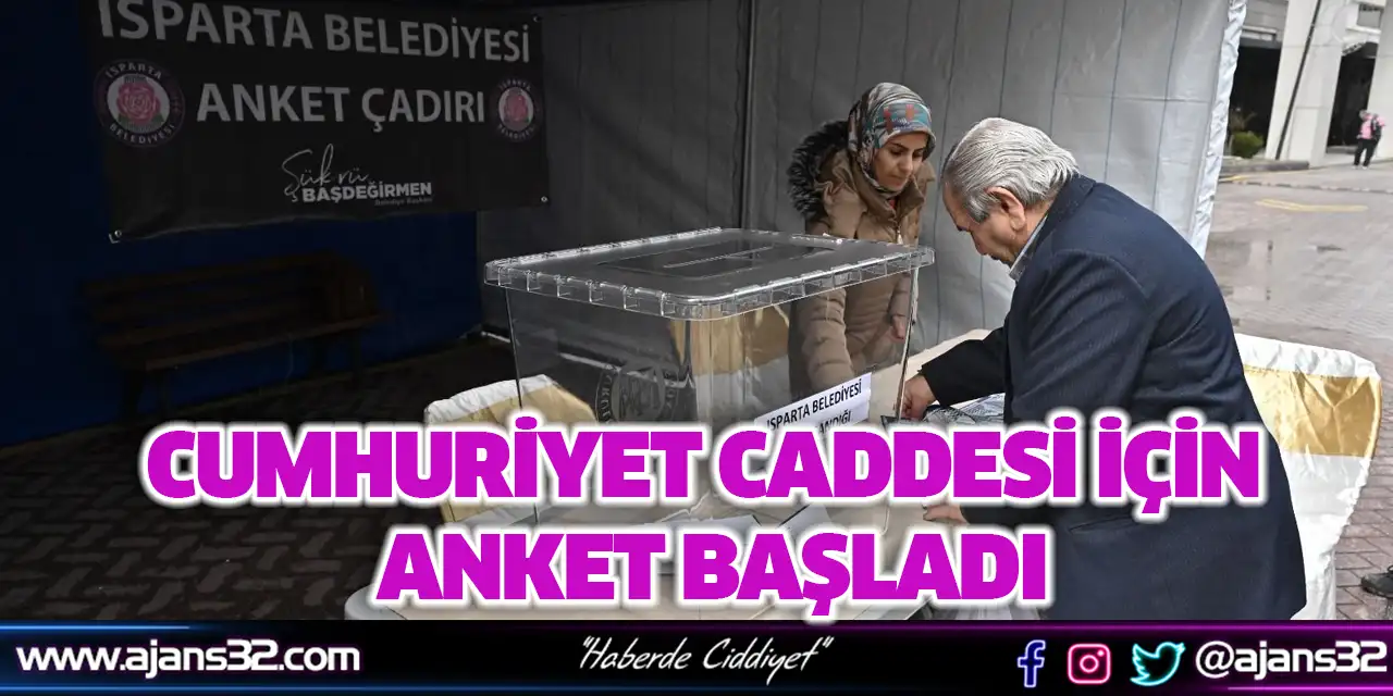 Cumhuriyet Caddesi İçin Anket Başladı