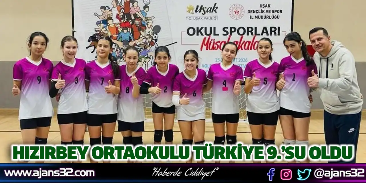 Hızırbey Ortaokulu Türkiye 9.’su Oldu