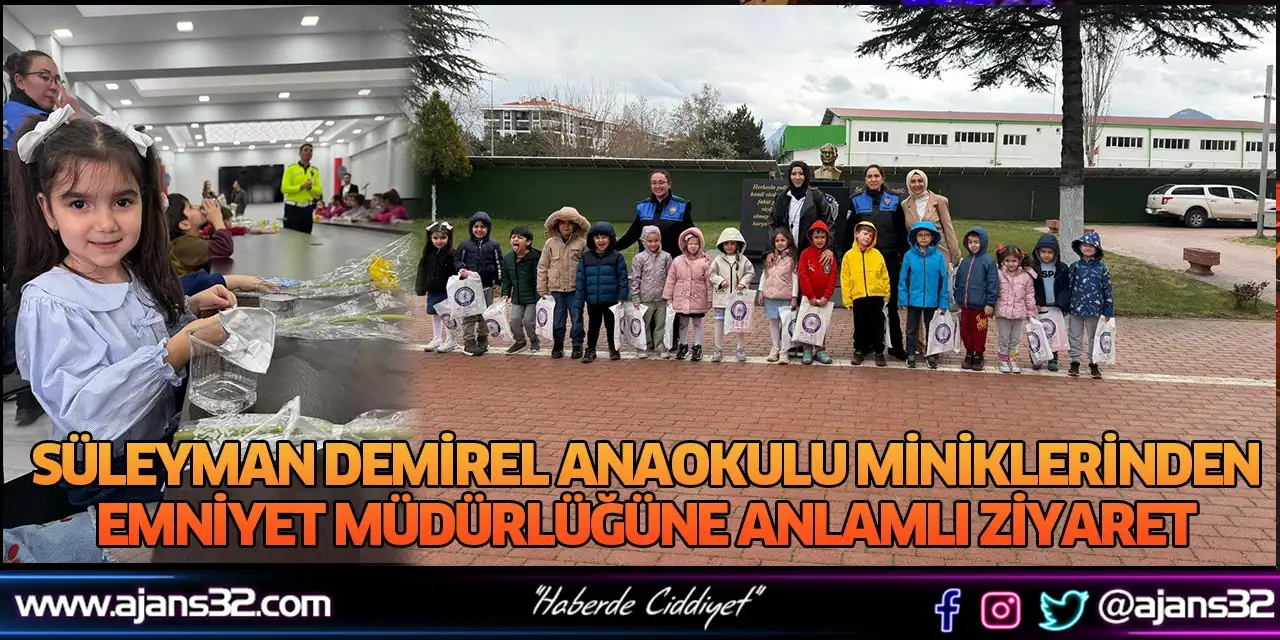 SD Anaokulu Miniklerinden Emniyet Müdürlüğüne Anlamlı Ziyaret