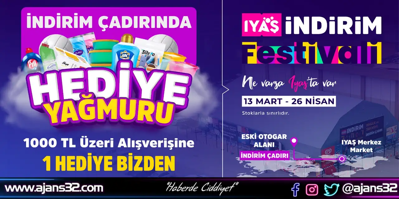 Iyaş İndirim Çadırında Hediye Yağmuru