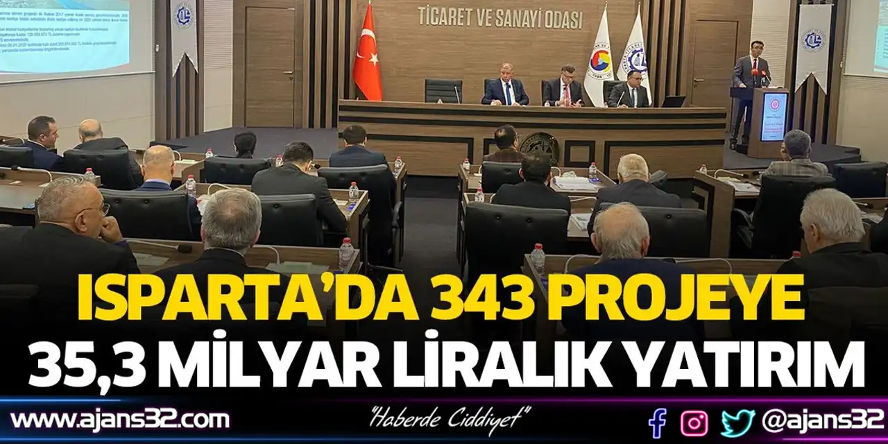 Isparta’da 343 Projeye 35,3 Milyar Liralık Yatırım