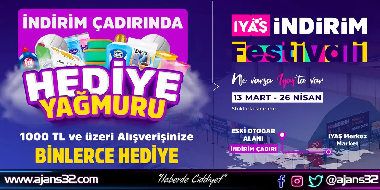 Iyaş İndirim Çadırında Hediye Yağmuru