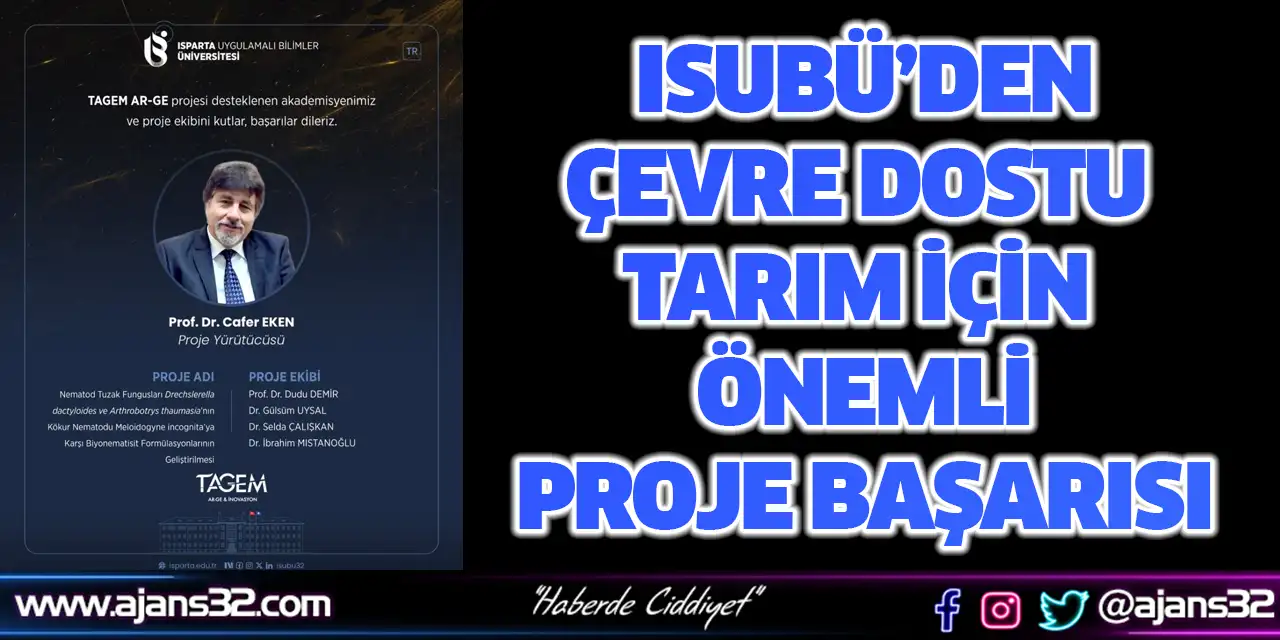 ISUBÜ'lü Öğretim Üyesinin TAGEM AR-GE Proje Başarısı