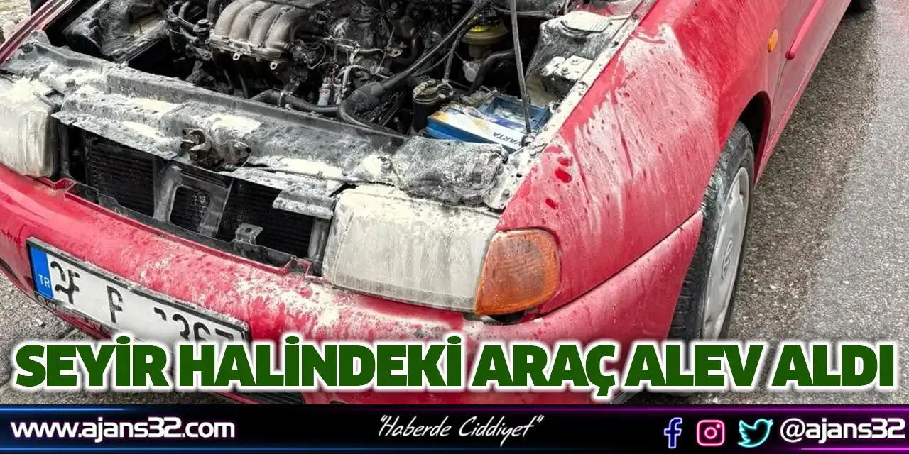Seyir Halindeki Araç Alev Aldı
