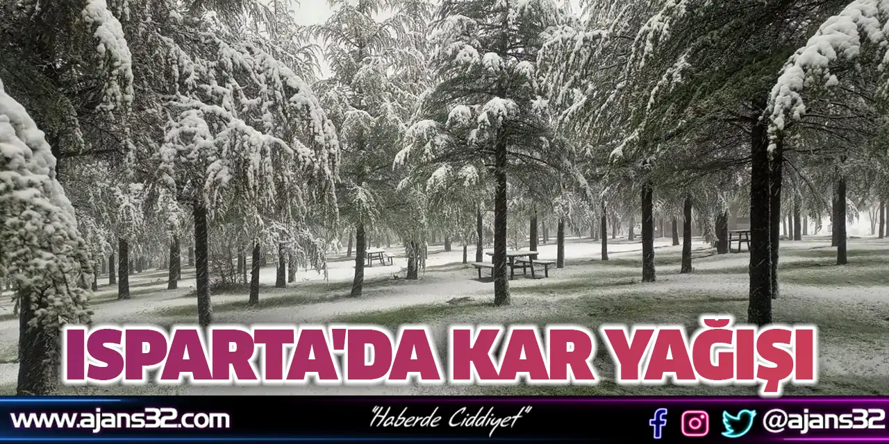Isparta'da Kar Yağışı