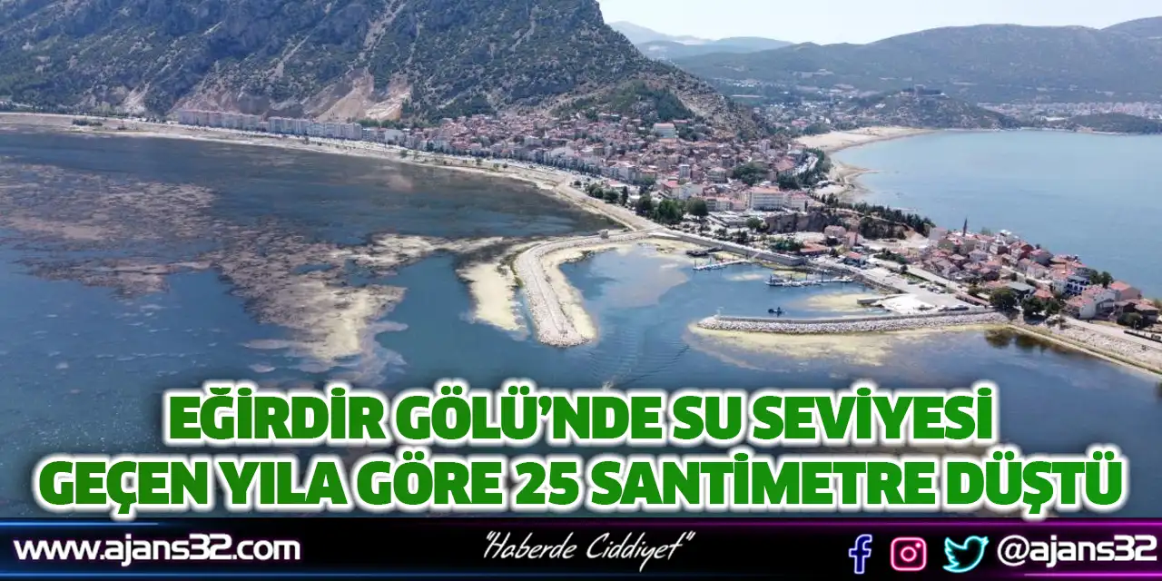 Eğirdir Gölü’nde Su Seviyesi Geçen Yıla Göre 25 Santimetre Düştü