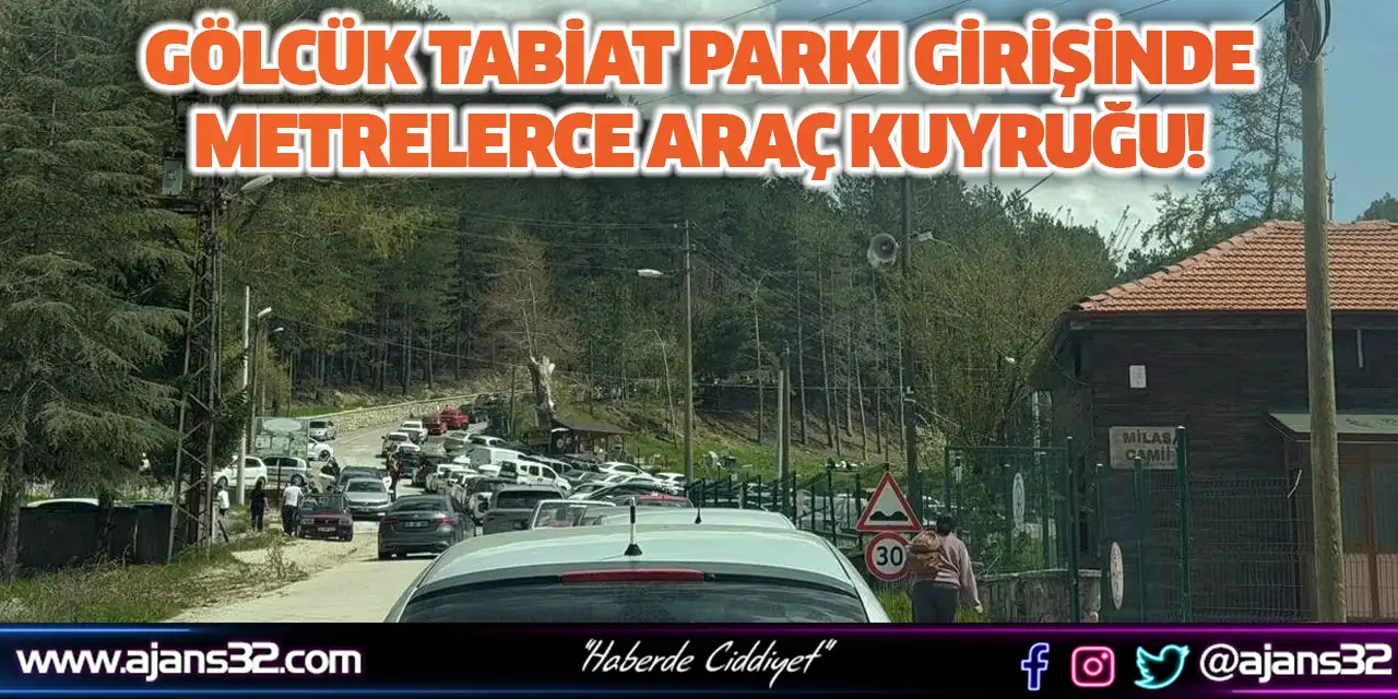 Gölcük Tabiat Parkı Girişinde Metrelerce Araç Kuyruğu!