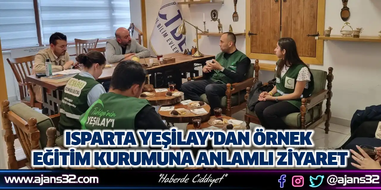 Isparta Yeşilay’dan Örnek Eğitim Kurumuna Anlamlı Ziyaret
